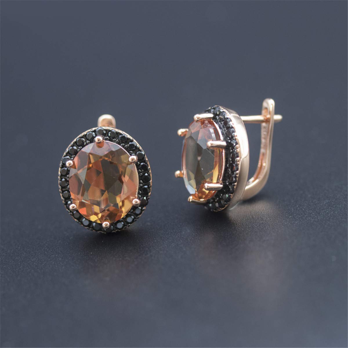 Pendientes de plata de ley 925 chapados en oro rosa de 10 quilates con cambio de color de Sultanit, joyería fina para mujeres y novias