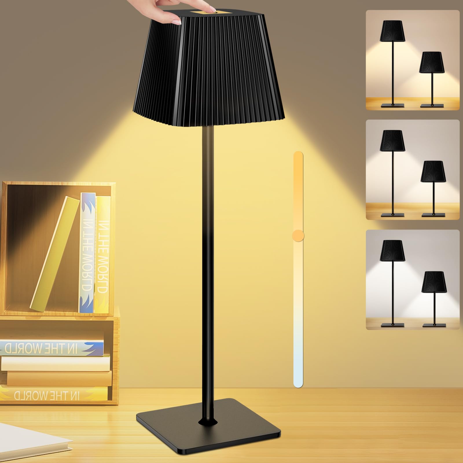 Lampada Da Tavolo LED Wireless Con Telecomando: Ricaricabile, Dimerabile E Portatile