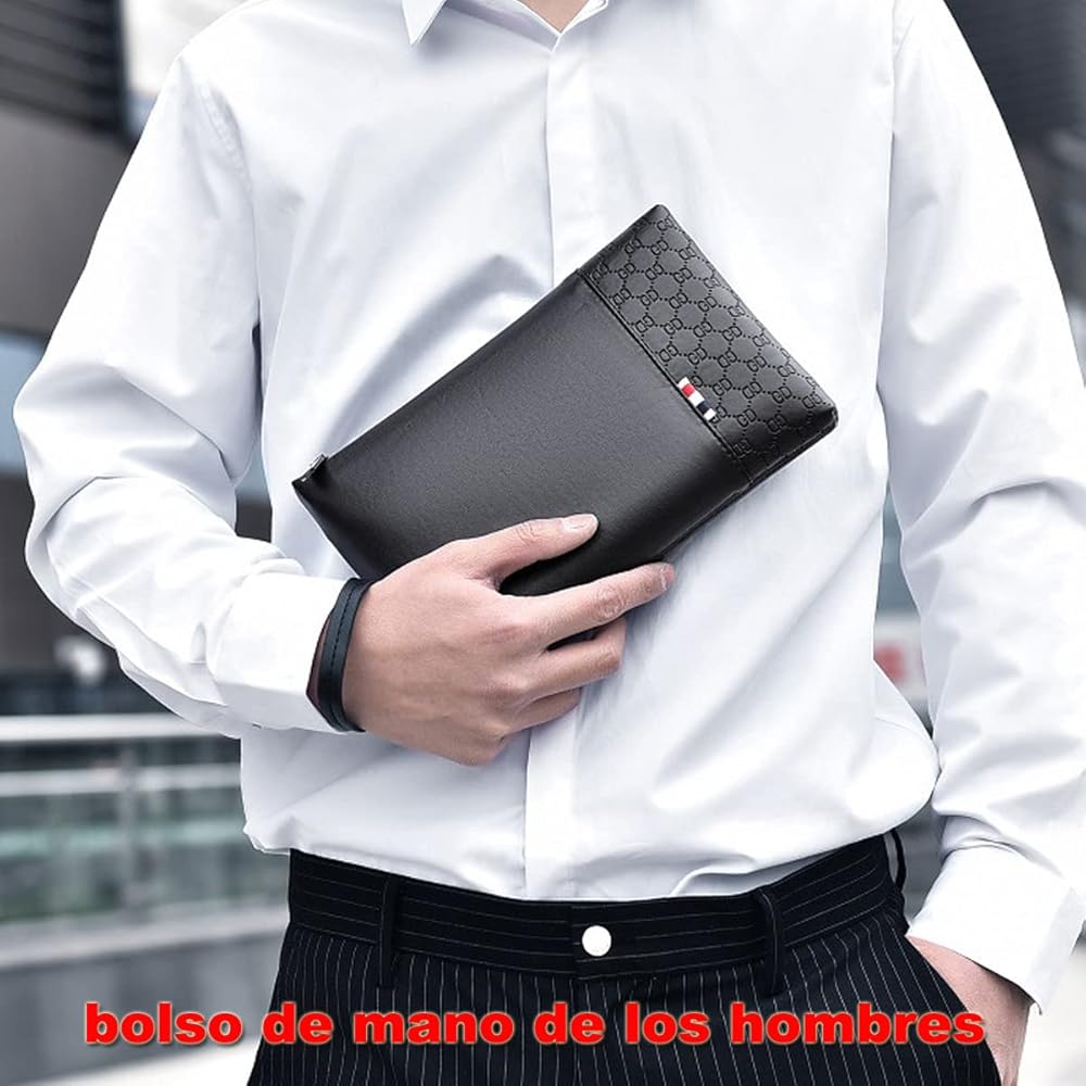 Borsello Uomo Elegante In Pelle PU - Pochette Da Polso Con Multi Scomparti, Grande Capacità - Foto 5