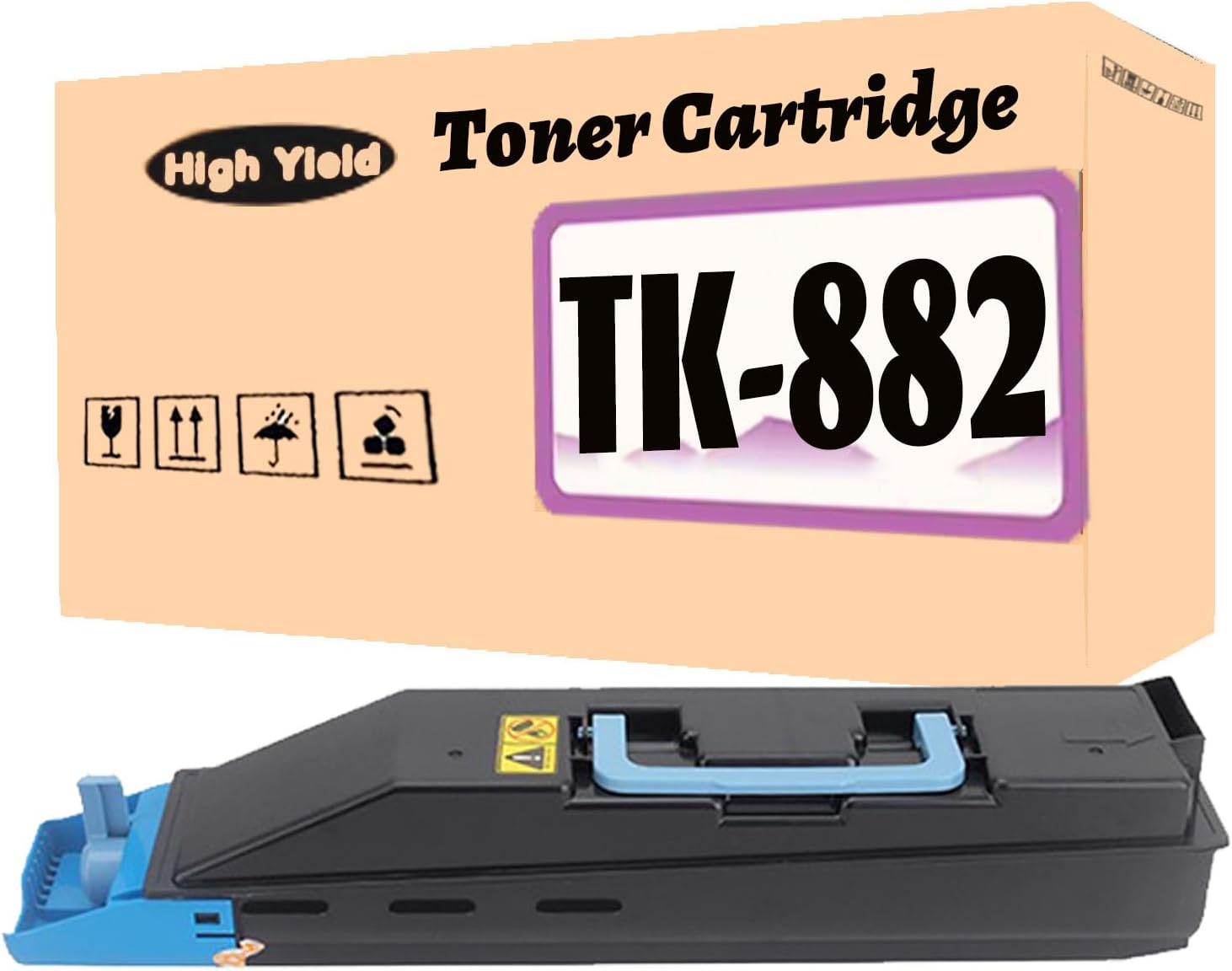 for Kyocera TK-882 TK-882K TK-882C TK-882M TK-882Y Toner Cartridge Fit for Kyocera FS-C8500DN Printer Cyan
