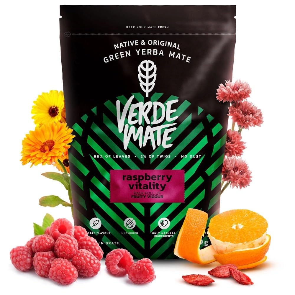 Kit Yerba Mate - Verde Mate Green Raspberry Vitality 500g + Yerbomos X + Calebasse Céramique & Accessoires