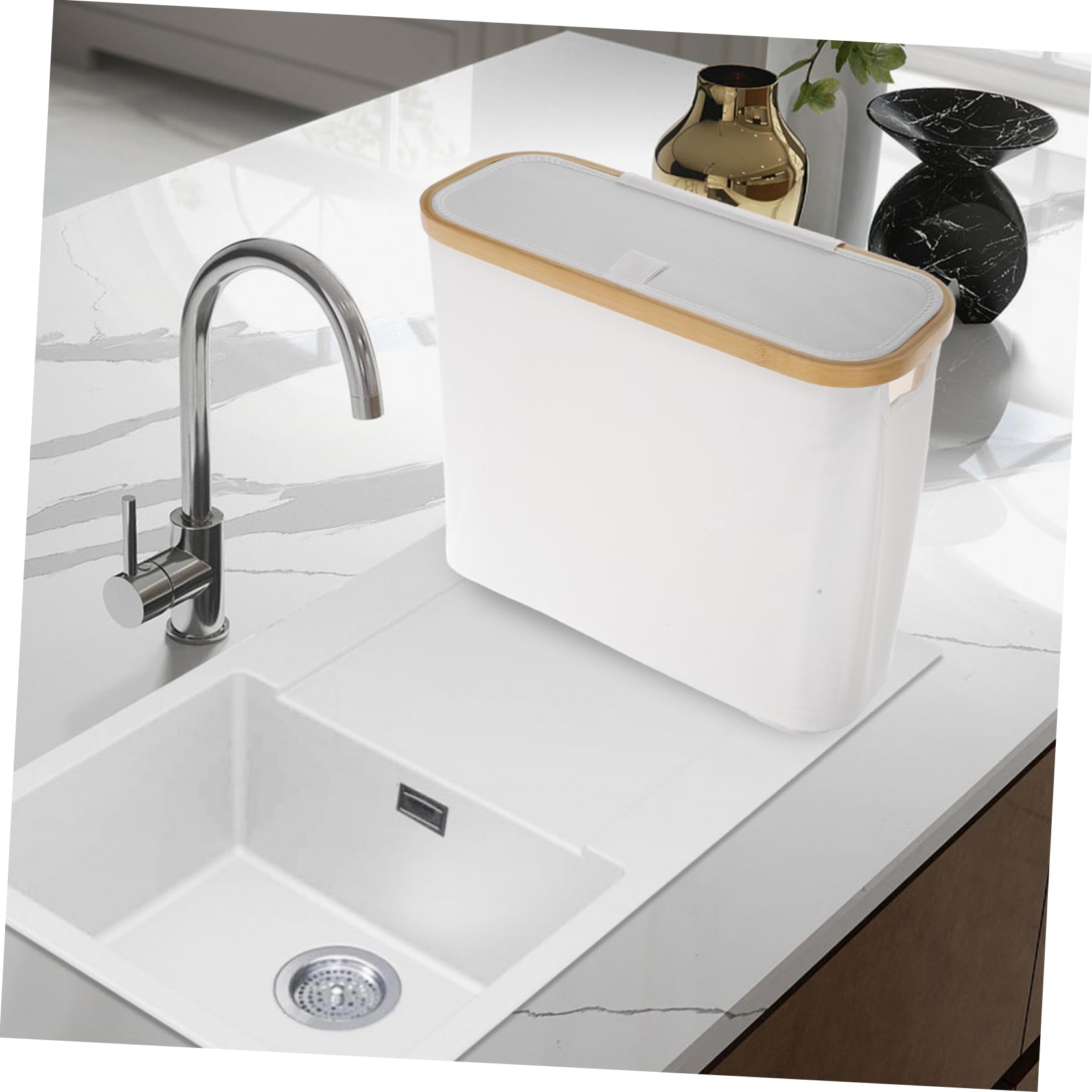 ABOOFAN Toilettenpapierkorb aus Oxfordstoff mit Deckel Faltbar Wasserfest und Pflegeleicht Platzsparende Wc Papierbox für Schlafzimmer und Wohnzimmer