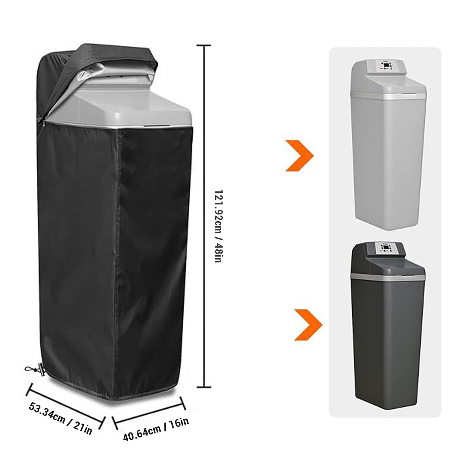 TOPINCN Cubierta Suavizante de Agua, Protector del de Filtración de Agua, Estuche para Dispositivo a Prueba de Polvo, Gabinete para Electrodomésticos a Prueba de Sol, Envoltura
