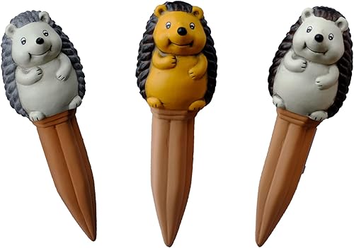 GO Wilding Picos de riego automático para plantas de terracota, juego de 3 bombillas de terracota, estacas de autorriego, globos de riego automático