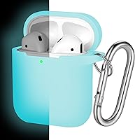 Vista 11 de Hamile Compatible con estuche de AirPods, funda protectora de silicona suave (LED frontal visible) diseñada para AirPods con accesorios de llavero