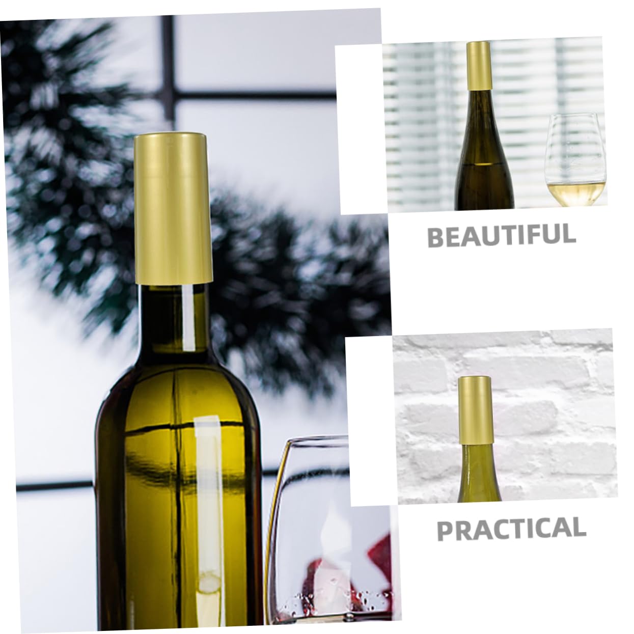 ABOOFAN 50pcs Wine Bottle Shrink Wrap Capsules Elegant Heat Shrink Films for Liquor Bottles Sealing for Wine Storage and Presentation