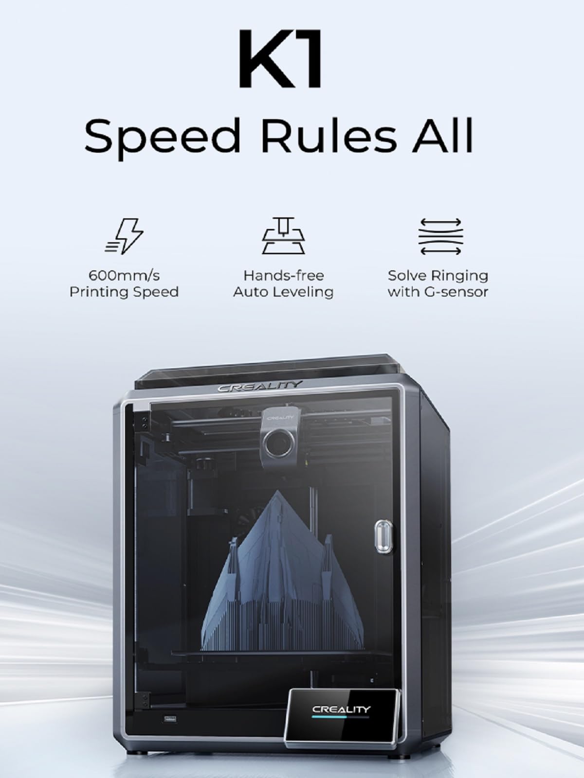 Creality 3D Printer, K1 SE Fully Assembled Auto Leveling 3D Printers for Kids and Beginners, 600mm/s Max High-Speed Printing, Core XY All Metal Structure, Larger Print Size 250x220x220mm 3 Creality 3D Printer, K1 SE Fully Assembled Auto Leveling 3D Printers for Kids and Beginners, 600mm/s Max High-Speed Printing, Core XY All Metal Structure, Larger Print Size 250x220x220mm