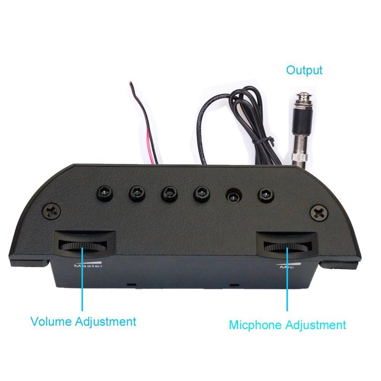 Guitar Pickup Preamp Soundhole Pickup Magnetic Mic Dual Pickup For Classic Folk Acoustic Guitars(903)