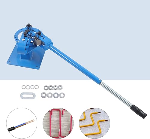 Miniatura 4 de Dobladora compacta de metal de 7 troqueles, dobladora manual de tubo de 1 ''-3 '', Banco de barra plana de barra dobladora de freno, para