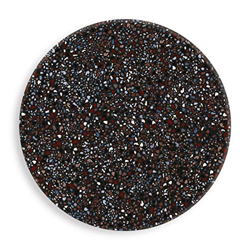 Terrazzo Dark Pattern - Absorbent Coasters for Drinks 4 inch Set of 4