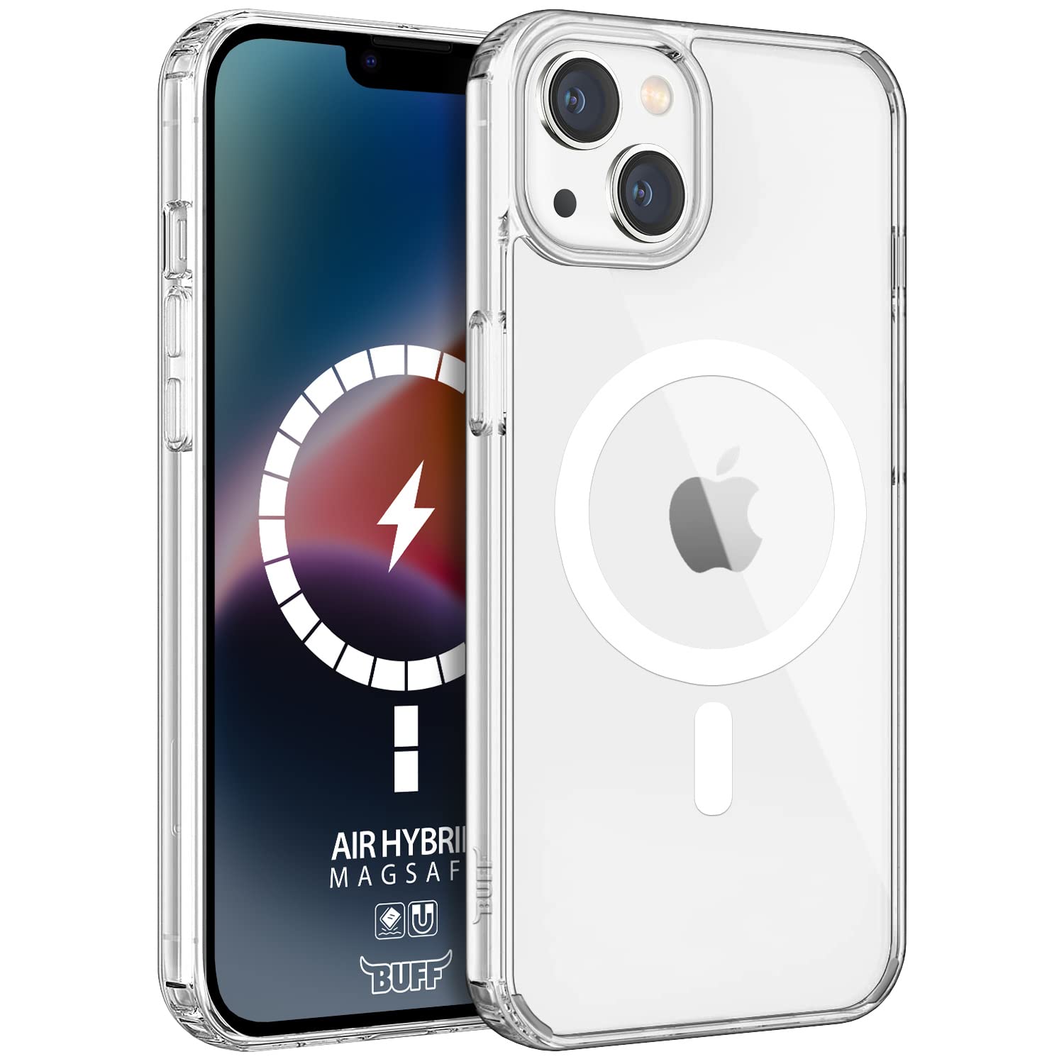 BUFF LABS iPhone 14 Serisi ile Uyumlu Magsafe Destekli Air Hybrid Şeffaf Kılıf, Darbe Emici TPU + PC Şeffaf Kılıf (iPhone 14)