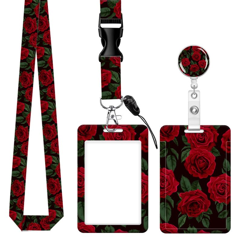 Badge Reels Retractable with Carabiner Reel Clip, ID Name Tag Work Badge Holder Belt Ferrule, Identity ID Badge Holder Cover Case for Office Work