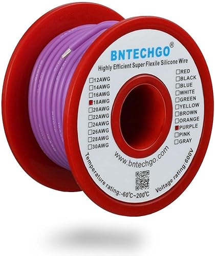 Vista 114 de Bntechgo 18 alambres de silicona suave y flexible, silicona resistente a altas temperaturas, altamente eficiente 18 AWG calibre, 150 hilos