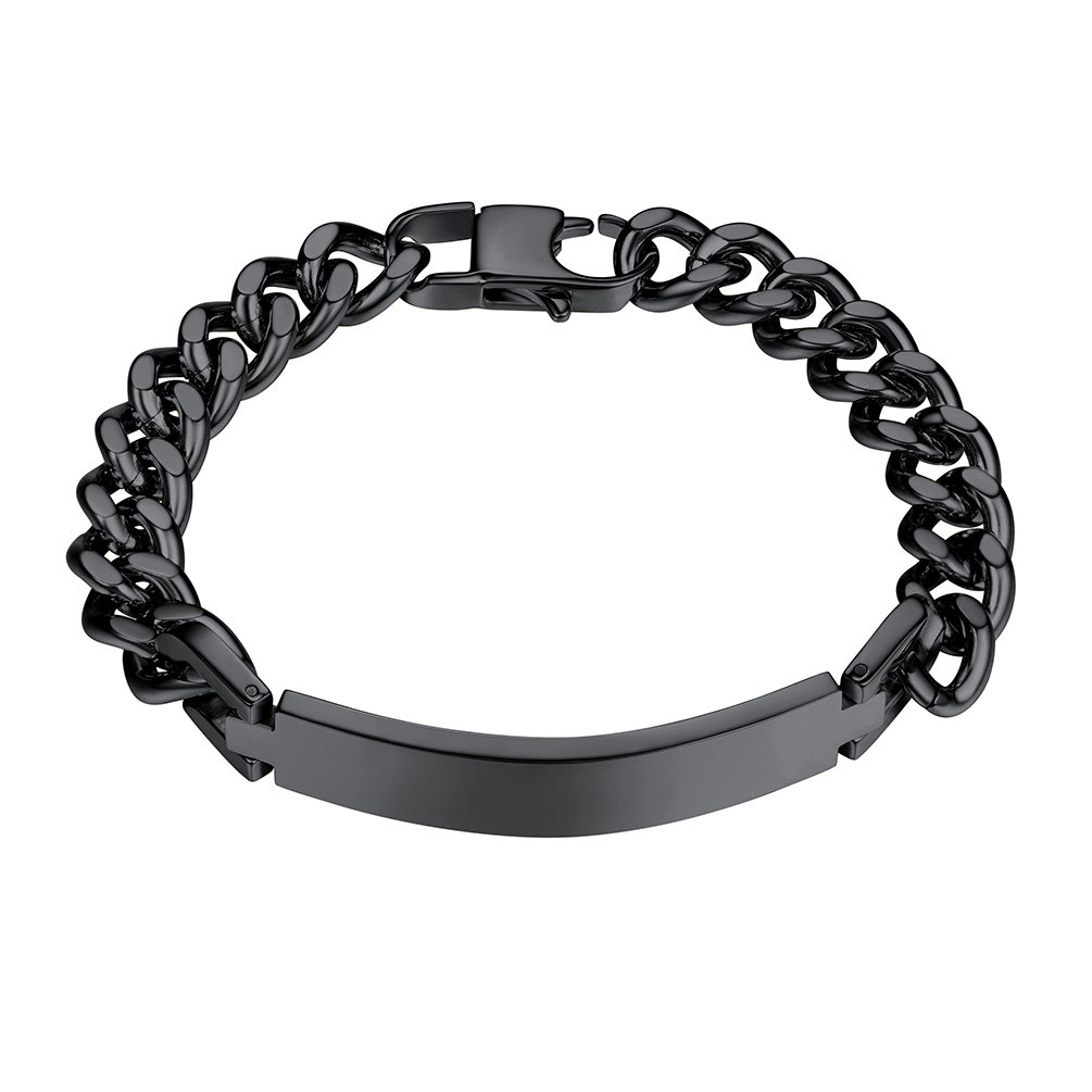 PROSTEEL Custom Bracelets for Men Women, Name Date Initial Quote Engraved Personalized Bracelet, Stainless Steel ID Bracelets, 7.5"/8.3"/9", Come with