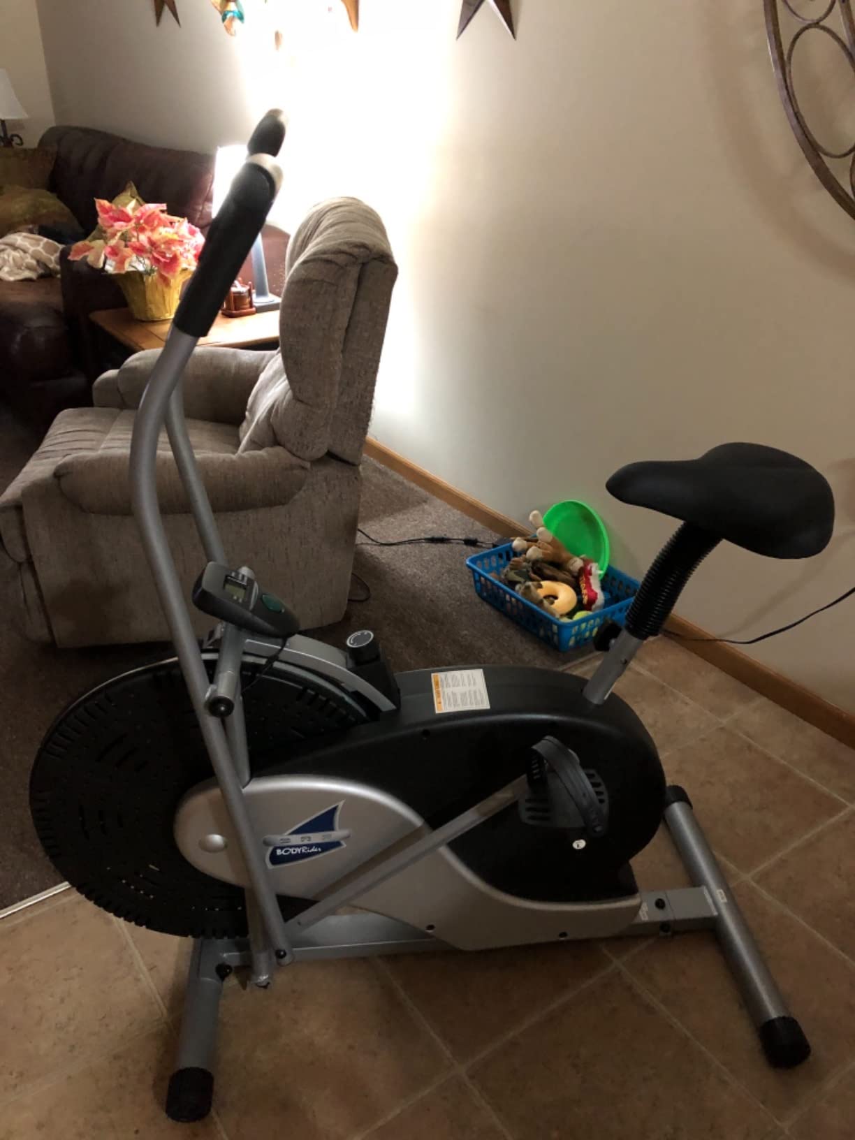 exercise bike with a fan
