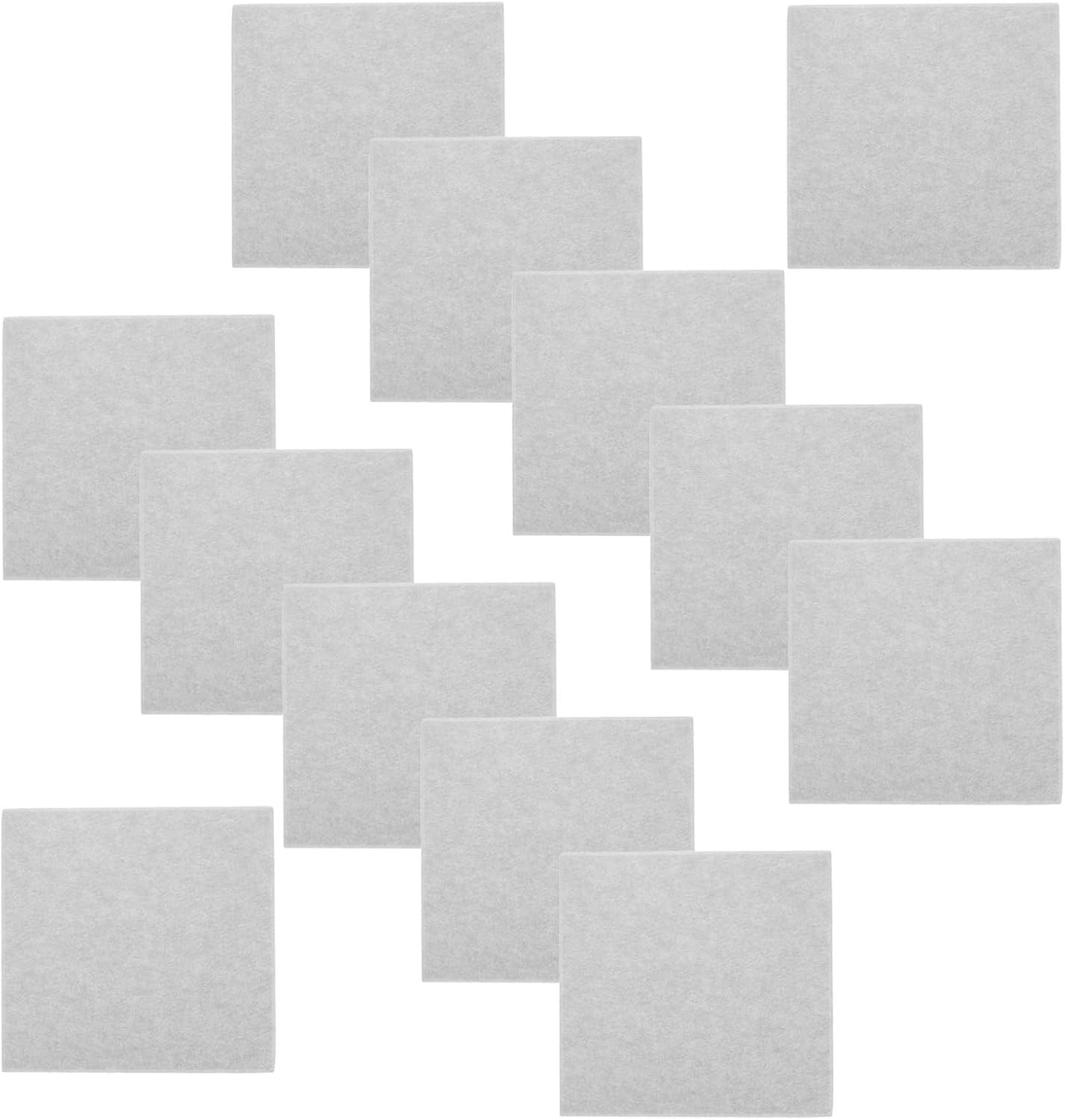 GANAZONO 12pcs Large Beige Felt Bulletin Board Tiles 11.8x11.8 Inches Portable Wall Cork Board Alternative with Repeated Push Pin Usage for Kitchen Notice and Teaching Areas