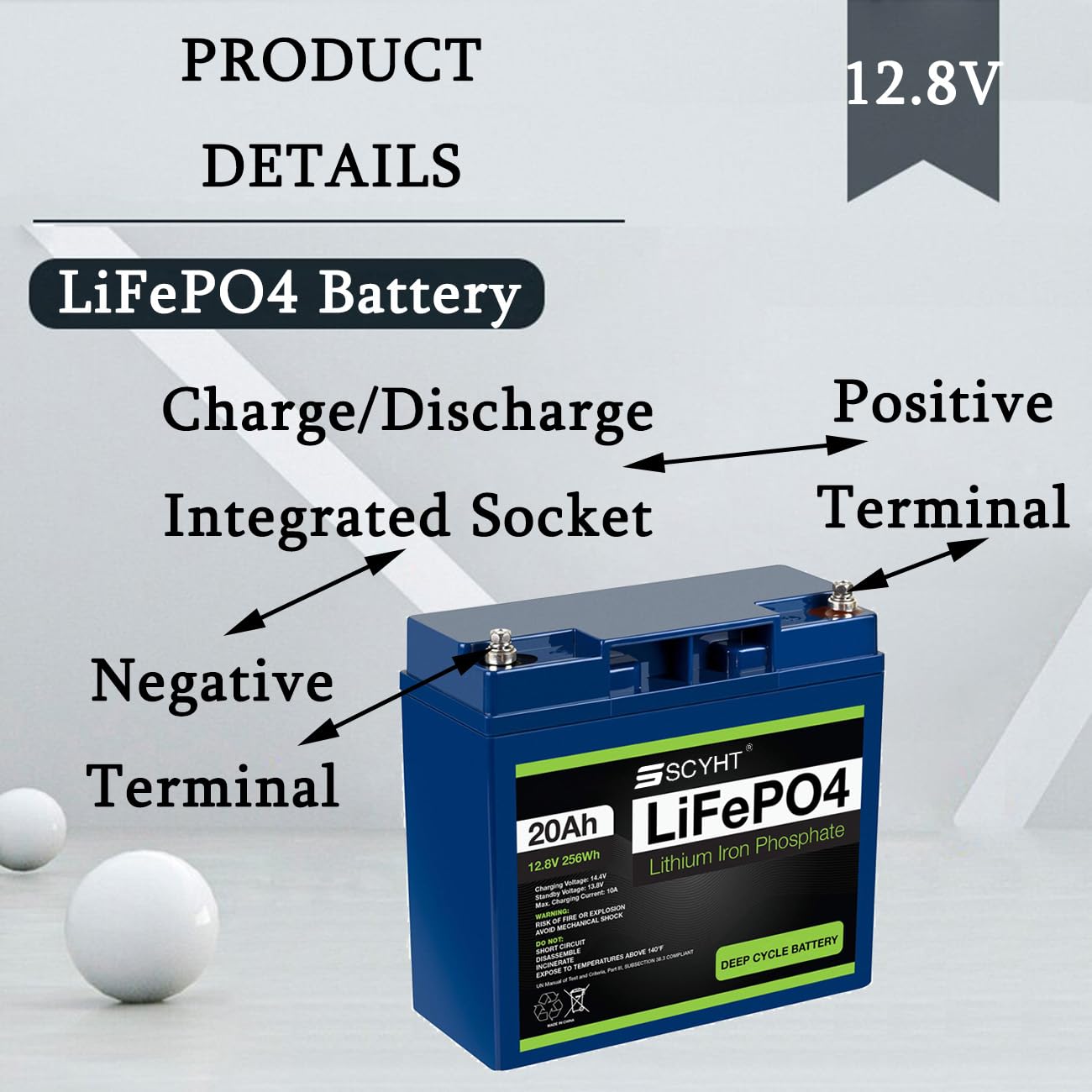 Akumulator litowy 12 V 20 Ah Akumulator LiFePO4 12 V Akumulatory akumulatorowe 20 Ah Akumulatory litowo-jonowe do silników 50 W - 250 W do zasilania awaryjnego,12v20ah 1pack
