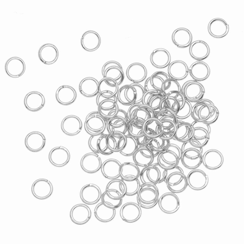 Uteruik Silver Open Jump Rings For Jewelry Making, 4Mm, 500Pcs (H-#17)