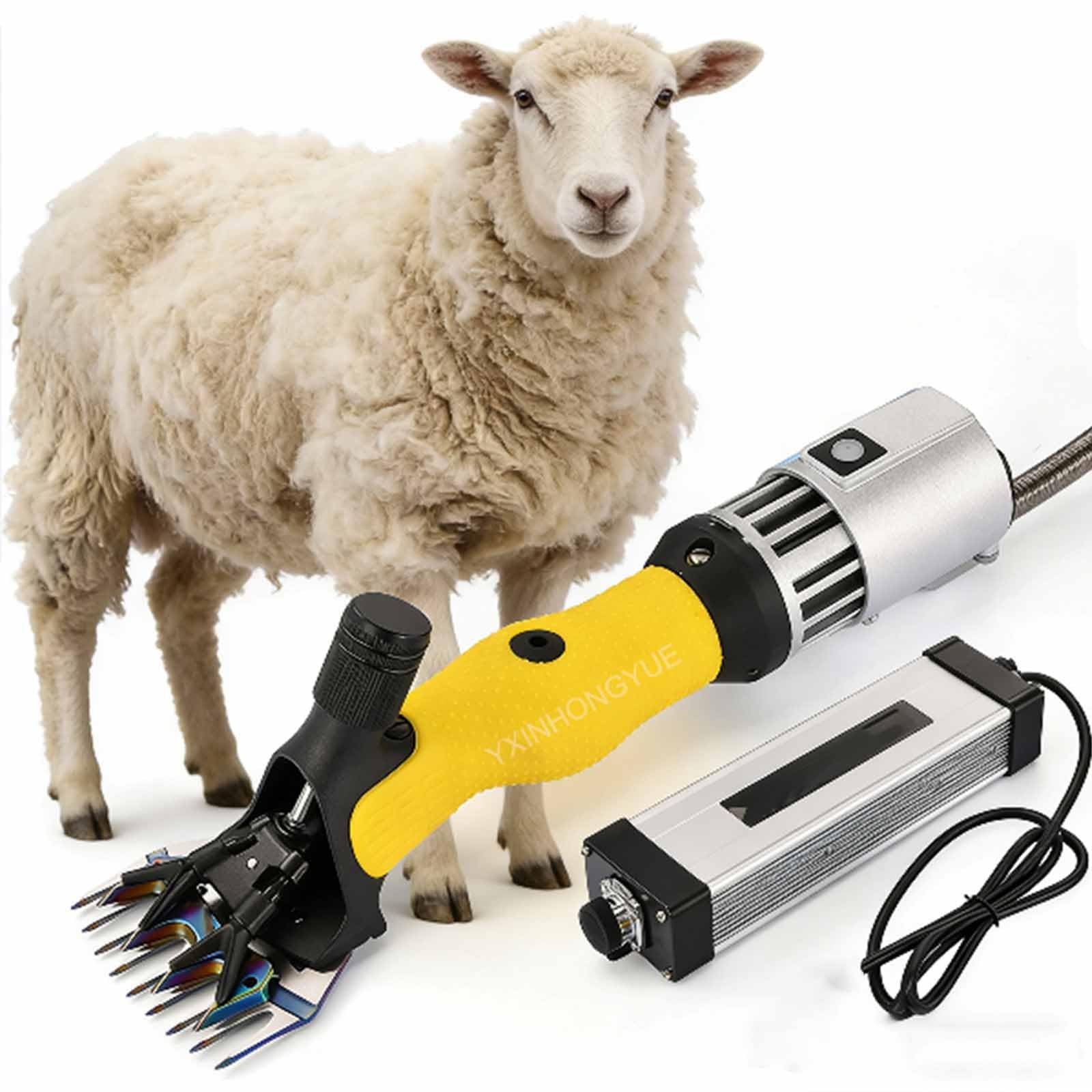 Cesoie per Pecore multifunzionali da 2000 W Lame in Titanio Resistenti alla ruggine Cesoie per Pecore a Tensione Regolabile per Cavalli Spessi Pecore Alpaca Capre (Basso Rumore) 220 V