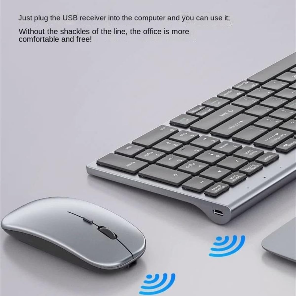 Klawiatura i Mysz do Gier, Zestaw Klawiatury I Myszy O Ergonomicznej Konstrukcji Podłącz I Graj Do Gier Biurowych Wodoszczelna Klawiatura i Mysz(White)