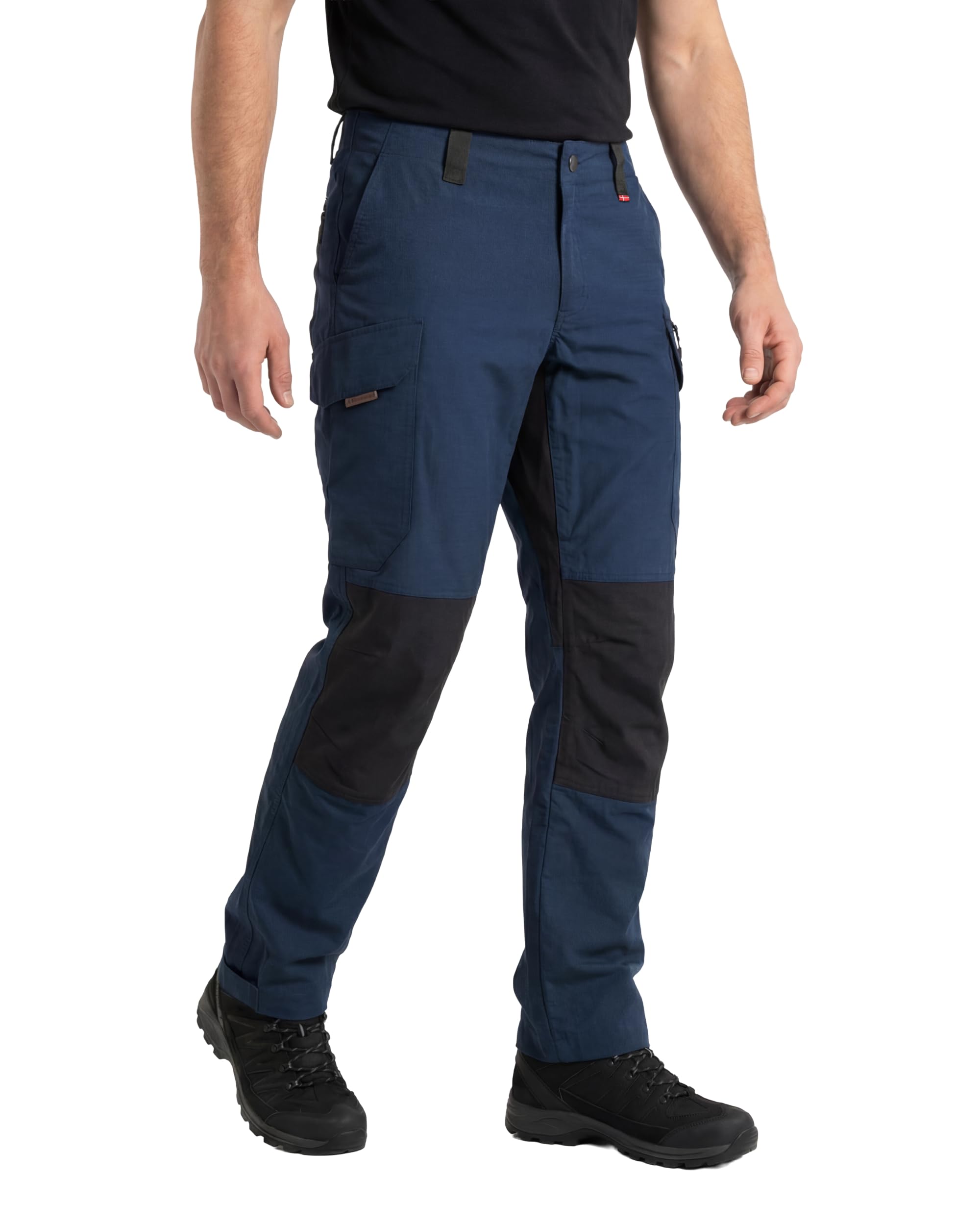 DANISH ENDURANCE Wanderhose Herren, Wasserabweisende Robuste Softshellhose | Wasserabweisende Softshell-Wanderhose mit Stretch-Knien und Cargotaschen für Wandern, Camping und Outdoor-Einsätze