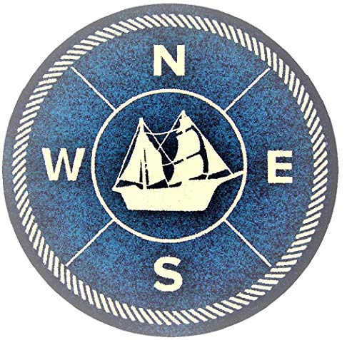Tappeto, motivo: barca a vela/bussola, circa 95 cm...