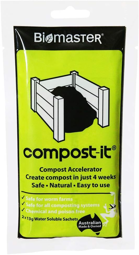 Compost-It Compost Accelerator / Starter for All Composting Systems, (100% Natural Concentrate, 2 Water Soluble Sachets)