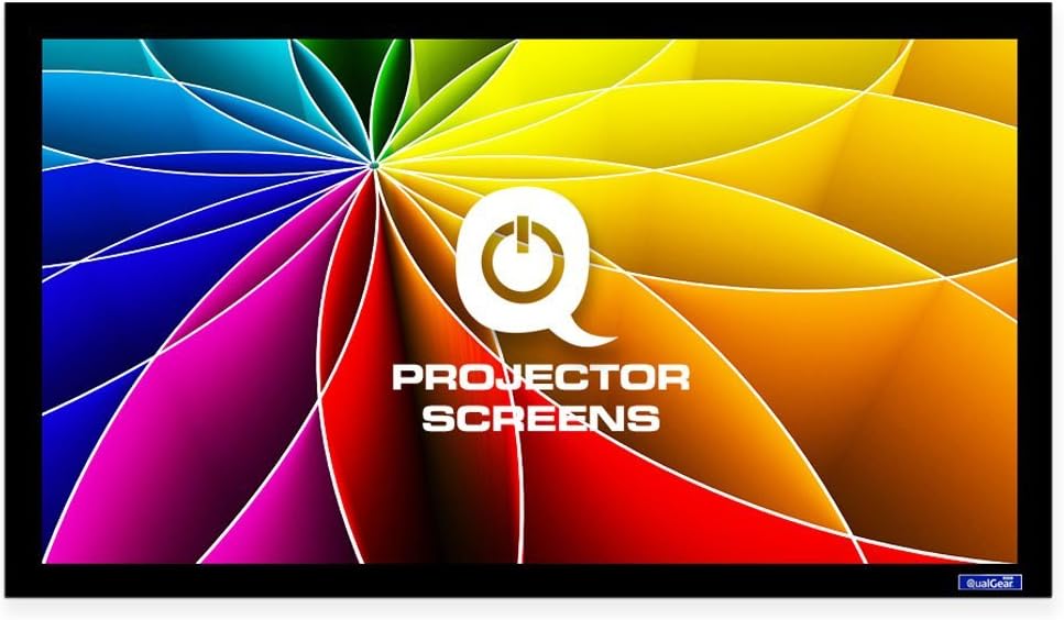 QG-PS-FF6-169-100-G 16:9 100-Inch 0.9 Gain High Contrast Fixed Frame Projector Screen - Grey