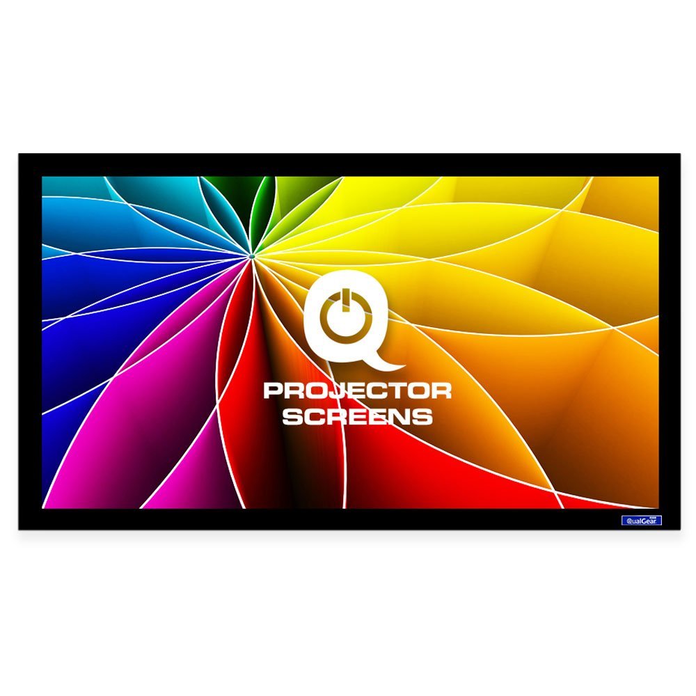 QG-PS-FF6-169-100-G 16:9 100-Inch 0.9 Gain High Contrast Fixed Frame Projector Screen - Grey