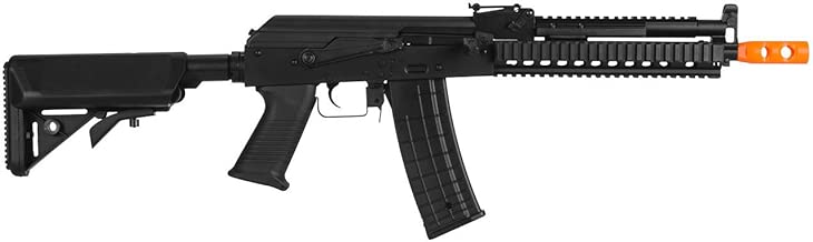 lancer tactical lt-10 beta project ak-47 ris electric airsoft gun polymer body metal gearbox fps-380 w/ high capacity magazine (black)(Airsoft Gun) - coolthings.us