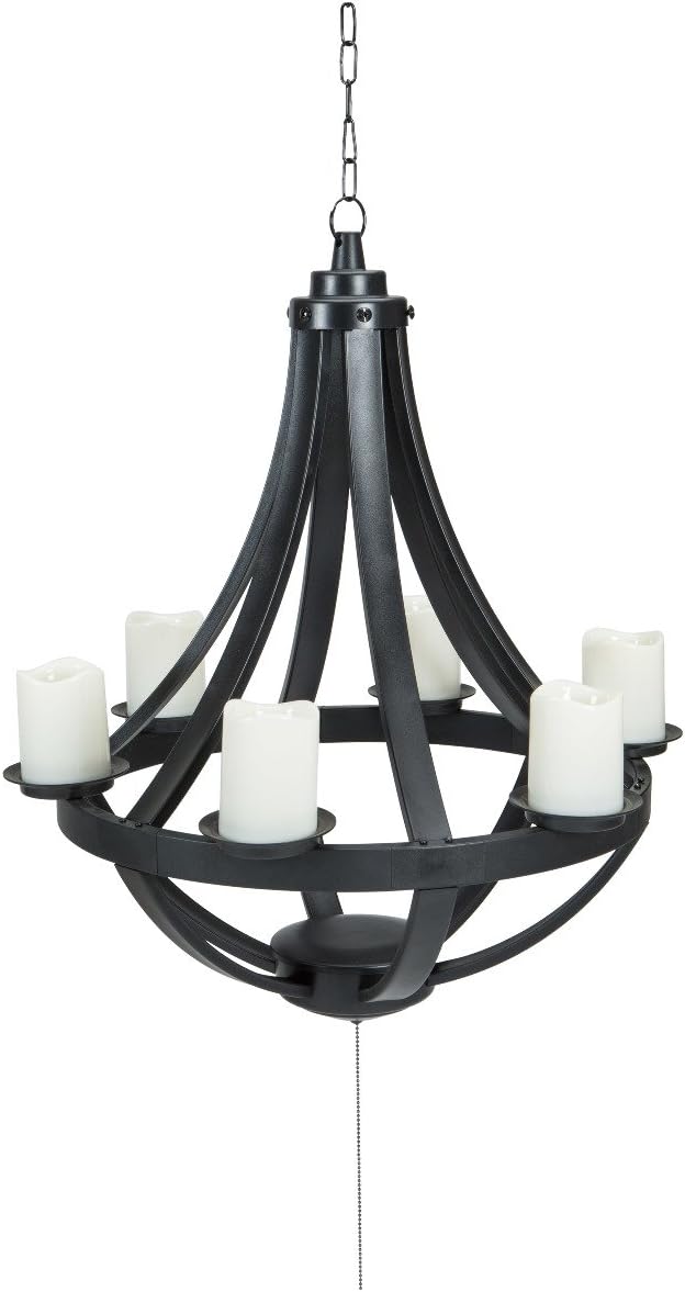 Sunjoy Regency LED Outdoor Chandelier Light w/Remote Control Perfect for Gazebo or Patio…