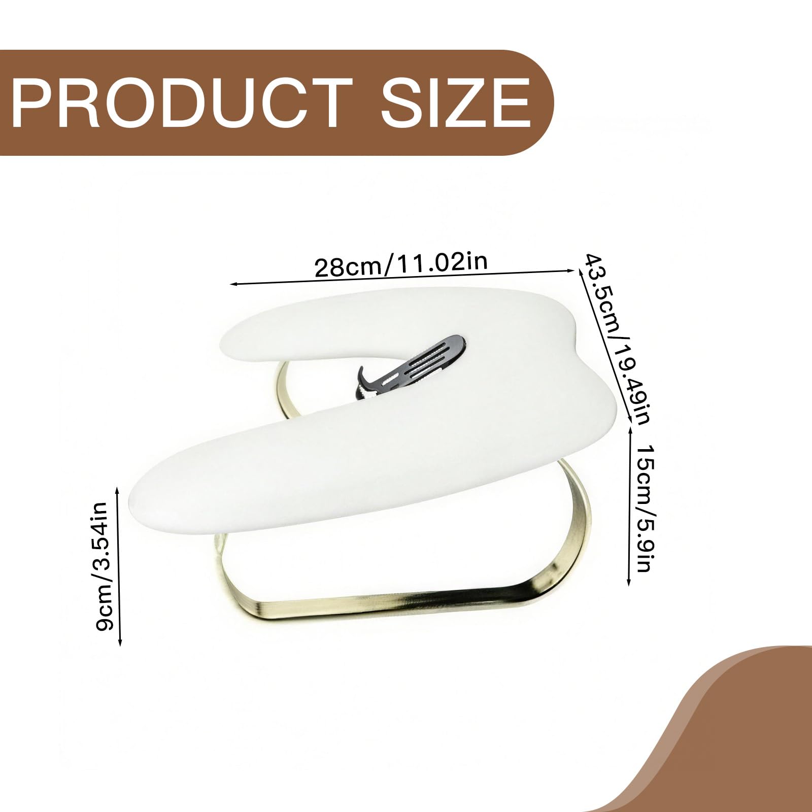 U-förmige Handauflage Nagelstudio - Nagel Armlehne - Ergonomische Handgelenkauflage mit 15° Neigung - Nagel Armlehne mit Handyhalterung - Weiche Handstütze für Maniküre und Nagelstudio (Weiß)