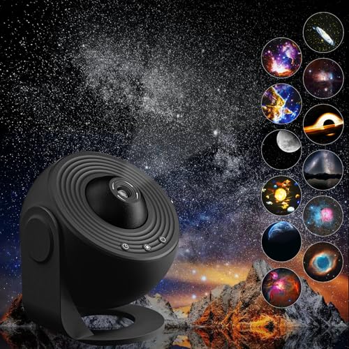 YunLone Home Planetario Nebulosa Luna Pianeti Stella Proiettore da soffitto con 13pcs Film Discs, Quite, Luce notturna...