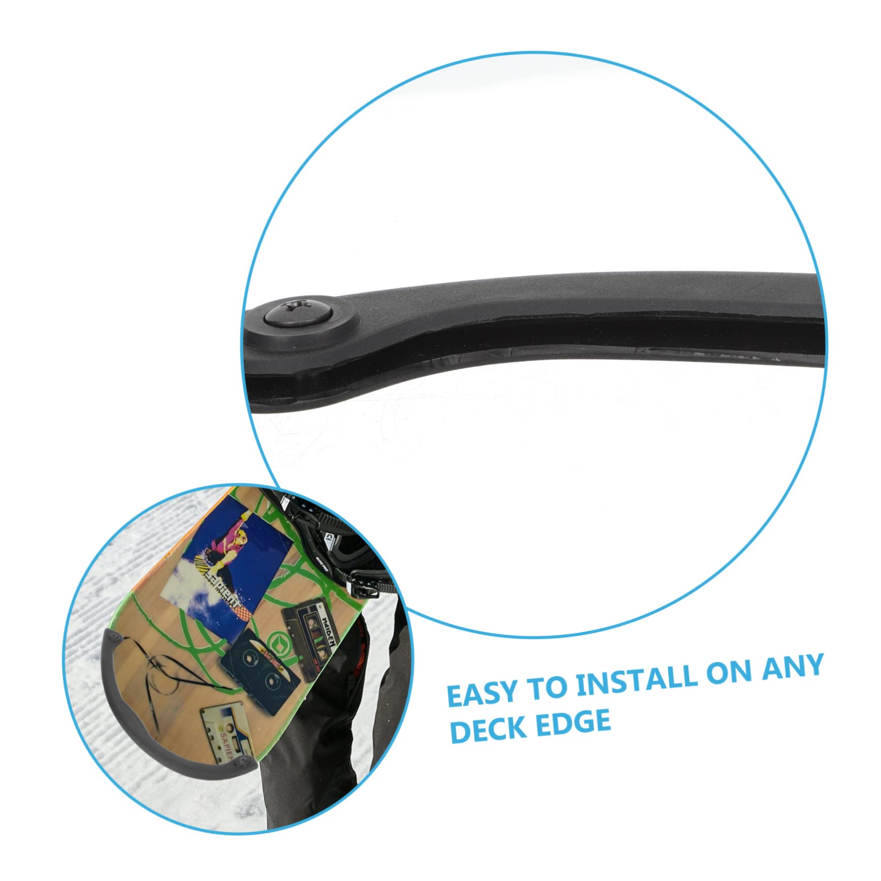 VANZACK 3piezas Faja Protectora para Tabla De Skate Banda Anticolisión para Protección De Bordes Accesorio Resistente Al Desgaste y Golpes para Skateboard y