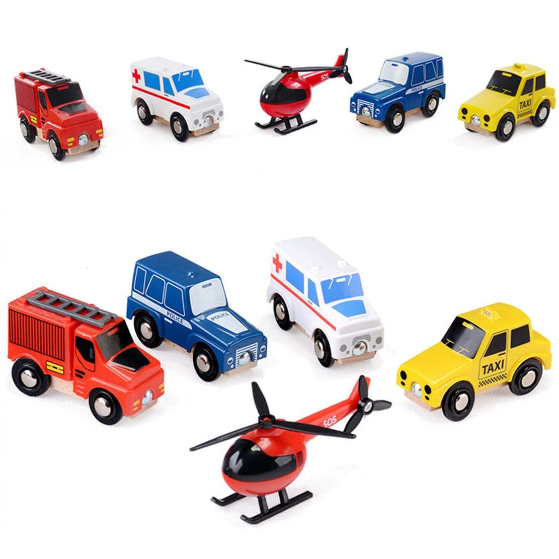Buy WorldCare® Wooden Toy City Cars and Emergency Vehicles Play Set