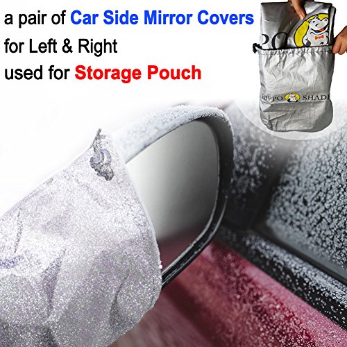 Big Hippo Snow Cover, Magnetic Windshield Snow Cover and Mirror Covers Used for Storage Pouch - Ice Frost Windshield Cover Wind Proof Car Cover in All Weather, Fit for Cars, Trucks, SUV, Vans Vehicle