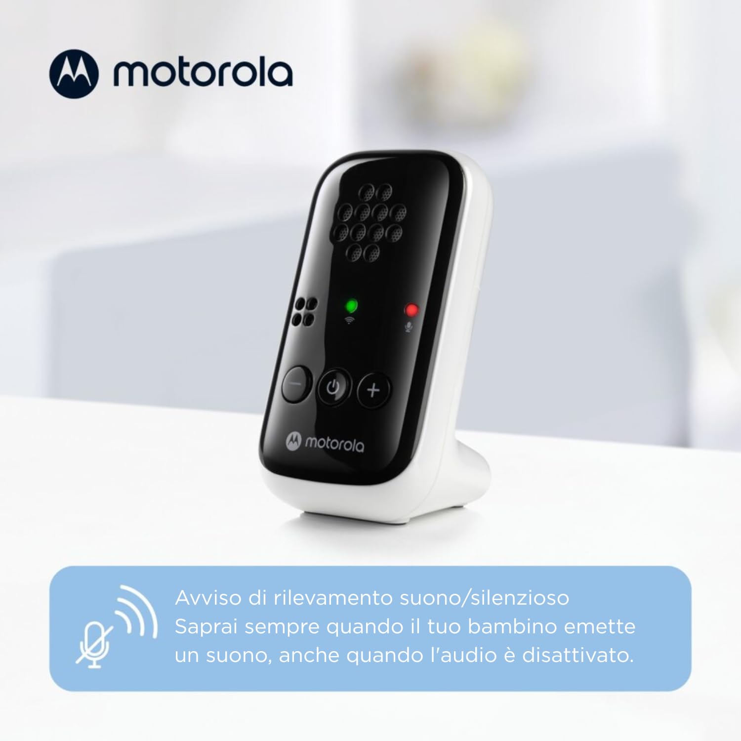 Motorola PIP10 Baby Monitor DECT Bezprzewodowy Mikrofon Czujnik Dźwięku Kontrola Głośności