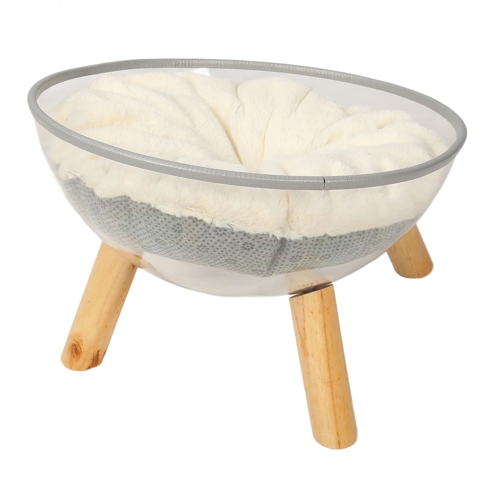 Capsula per gattini, capsula trasparente rialzata per gatti, base moderna e stabile, durevole per forniture per animali domestici