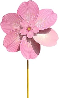 Ganners de jardín, piñones para niños - Moldados de Viento de Flores de Cereza Jardineros Juguetes - Pose de decoración del jardín de Flores de Color Rosa Adornos para el césped, favores de