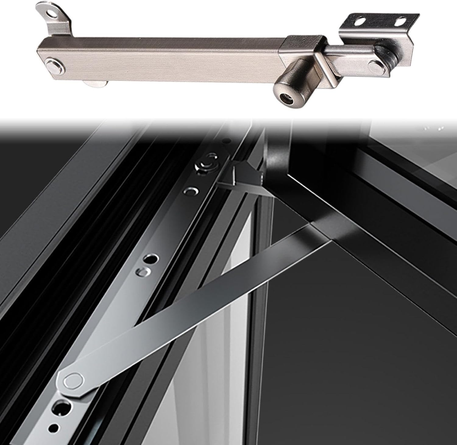 Casement Window Stay Adjuster Stopper Sturdy Multipurpose Window Support Bar Style A|Stainless Steel Casement Window Stay Lock | Adjustable Window Latch with 6-Position Knob