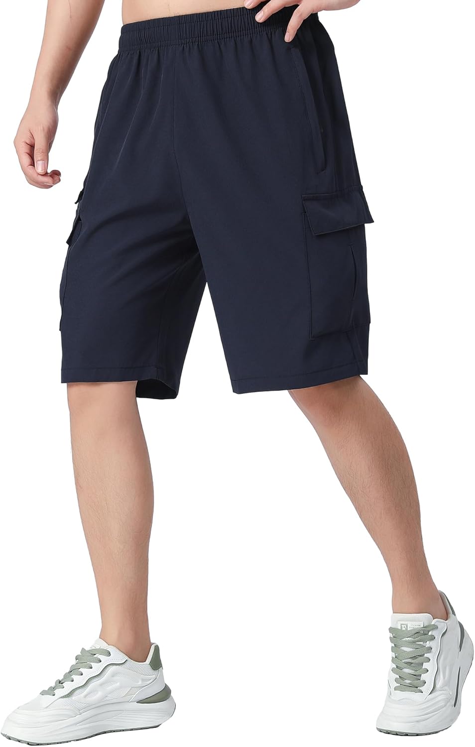 MOHEM Mens Hiking Cargo Shorts Lightweight Quick Dry Athletic Running Workout Shorts with Zip Pockets - Image 5