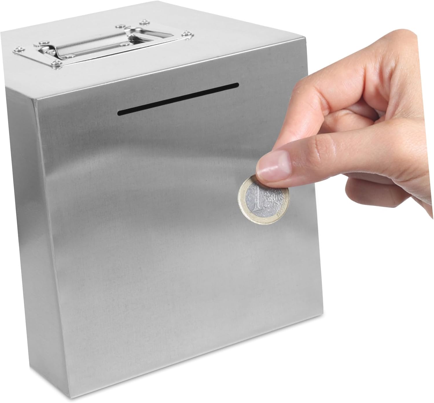 Stainless Steel Piggy Bank for Adults Money Saving Box Unbreakable Design Coin Jar for Adults Money Bank