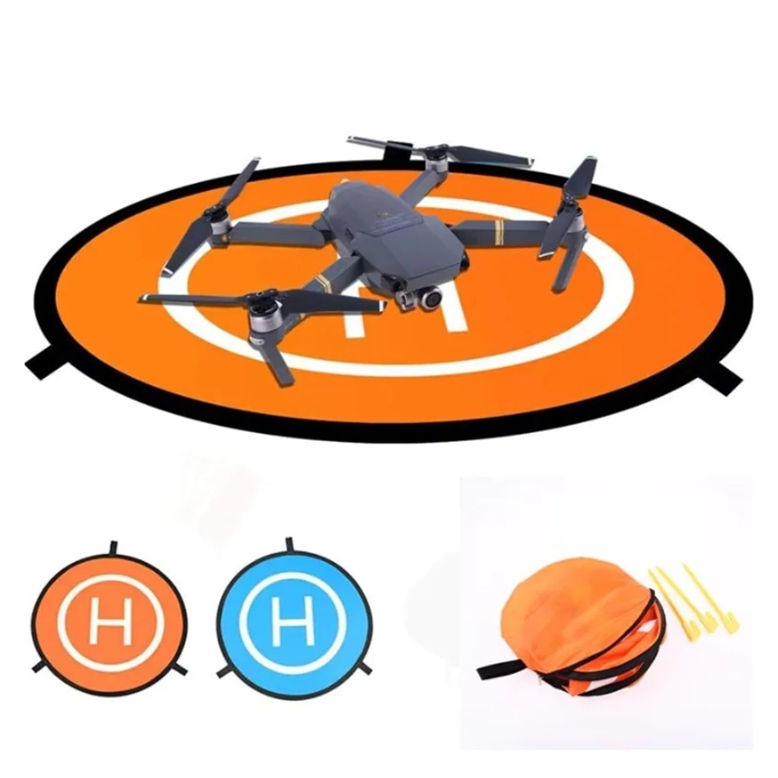 Składana podkładka do drona, 55 cm, wodoodporna, przenośna helipad RC z gwoździami i torbą do DJI do mini Spark Quadcopter