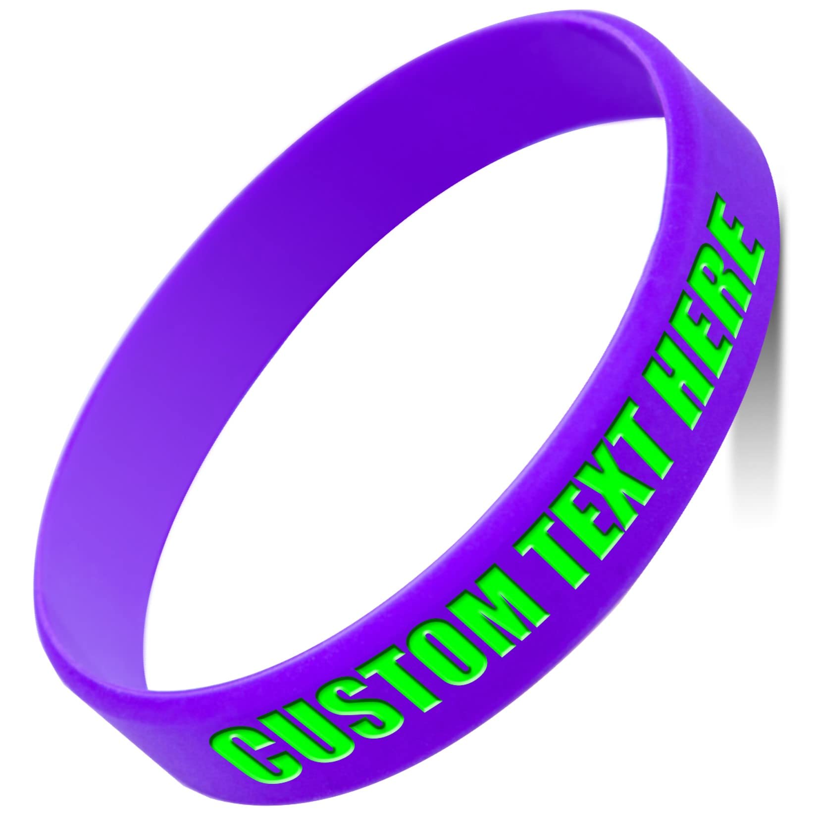 RIYIN Personalized Silicone Wristbands Custom Rubber Bracelets for Events, Gifts, Fundraisers, Awareness, Motivation Customized Width 1/2 inch