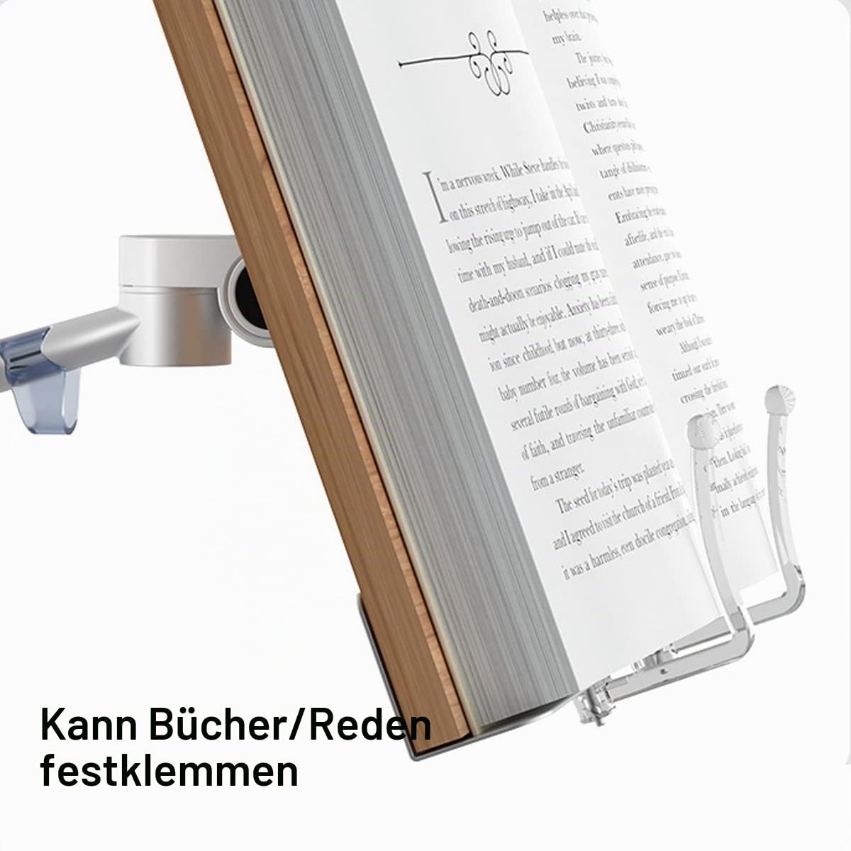 Buchständer, sprechender Rednerpultständer, tragbarer Rednerpultständer, höhenverstellbar, um 360 Grad schwenkbar, for Kirche, Klassenzimmer, Büro, Kinderlesung