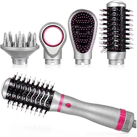 Escova Secadora de Cabelo 4 em 1 [110V] – Secagem Rápida, Alisamento, Modelagem e Ondulação com 1000W, Temperatura Ajustável e Cabo 2 MTS