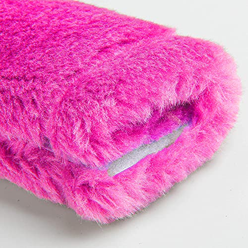 Image of Soft Faux Sheepskin Seat Belt Shoulder Pad for a More Comfortable Driving, Compatible with Adults Youth Kids - Car, Truck, SUV, Airplane,Carmera Backpack Straps 2 Packs Pink