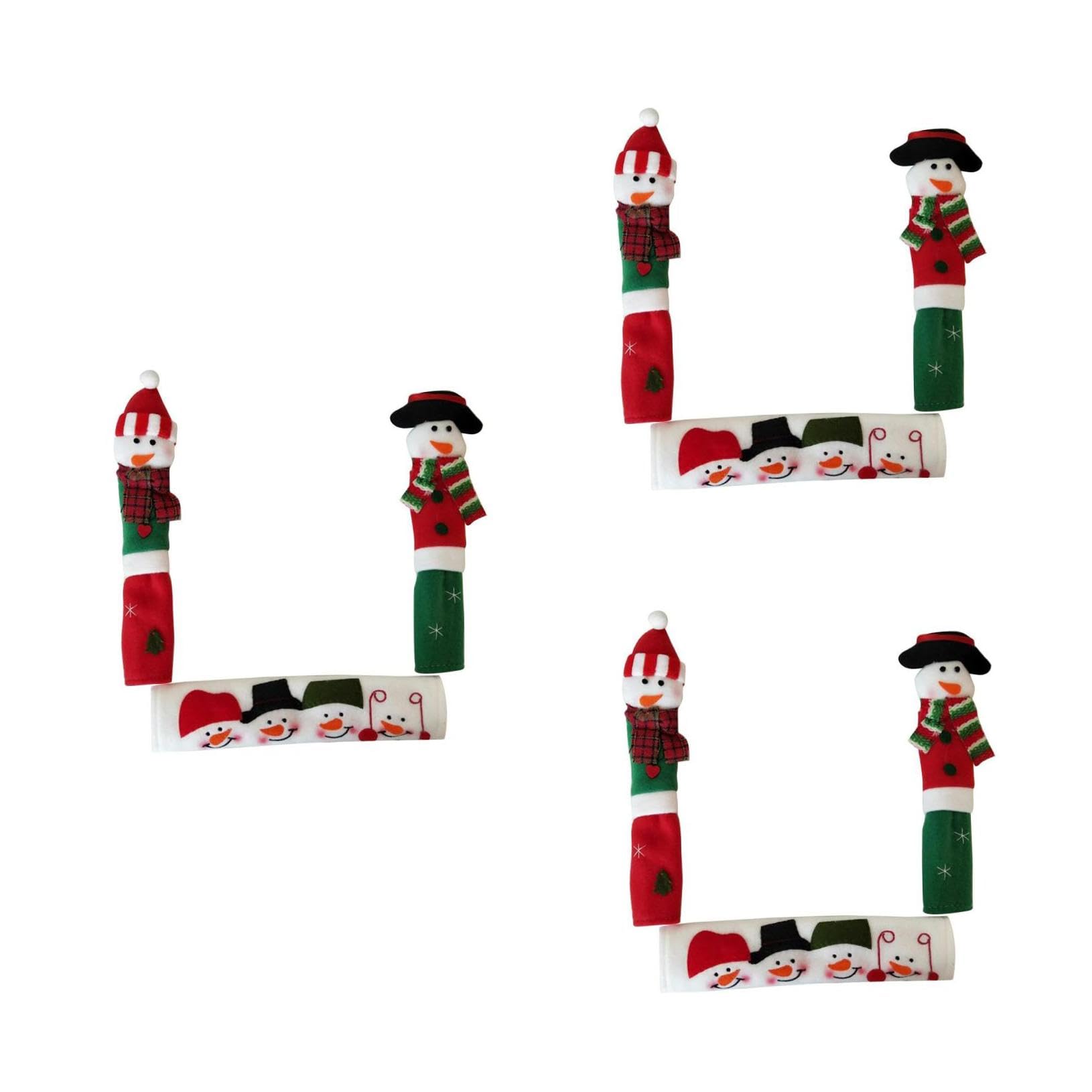 Housses anti-tache pour poignée de cuisine de Noël protège poignées frigo lot de 3