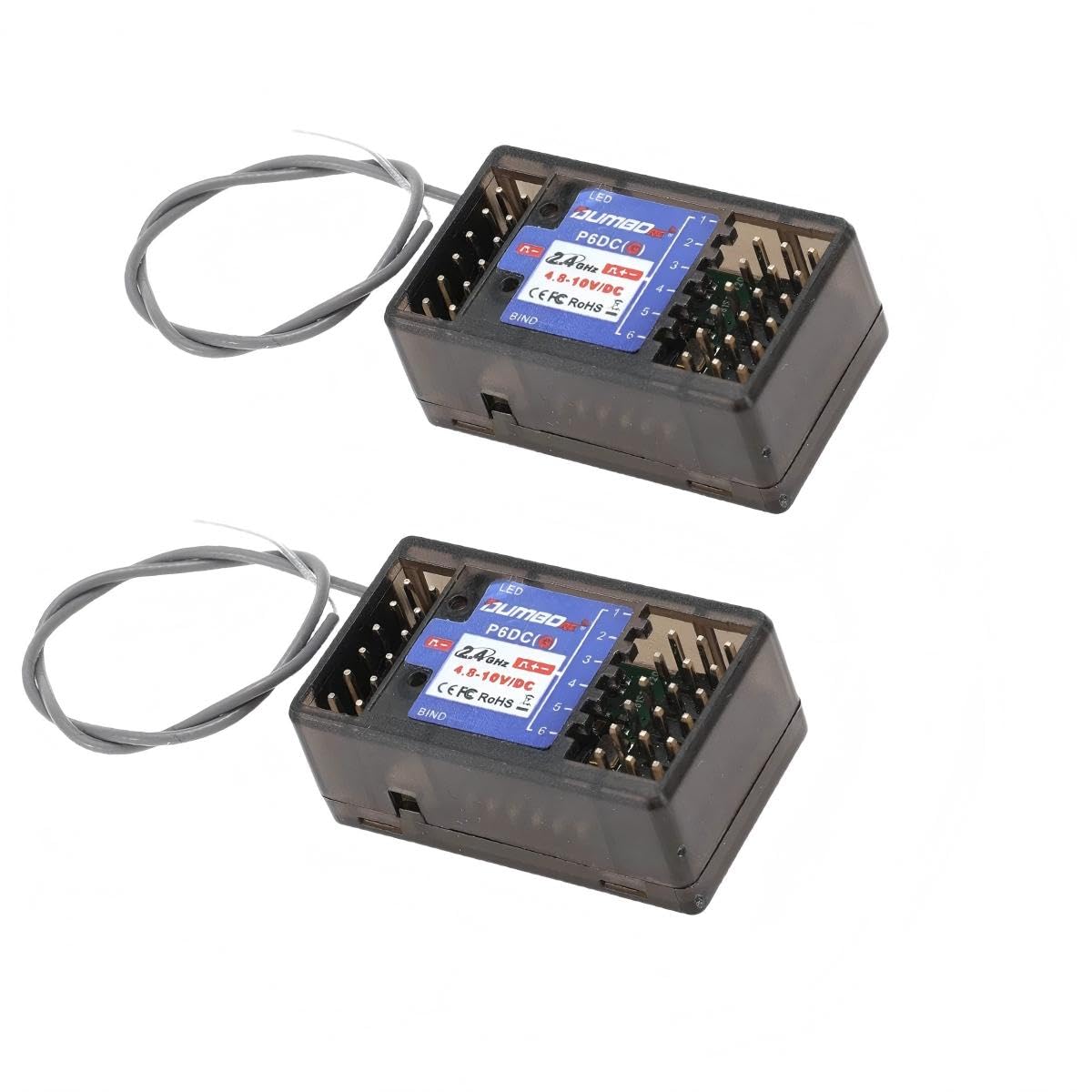 Amazon.com: 2PCS DUMBORC P6DCG RC Receiver with Gyroscope Linkage