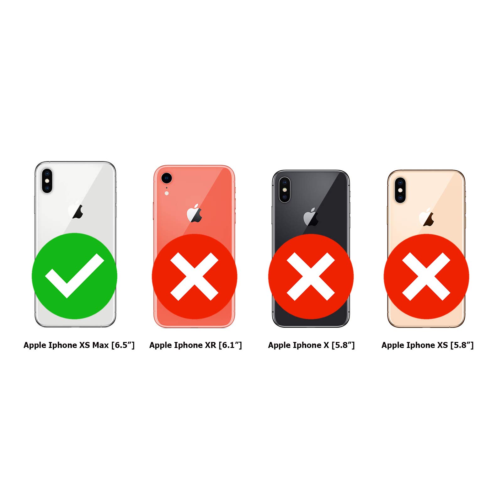 TBOC Mobile Phone Case Compatible With IPhone XS Max [6.5 Inch], Transparent With Mobile Phone Chain, Coral Red, For Mobile, Adjustable Cord, Practical Necklace, Fashionable, Scratch-Resistant - View #2